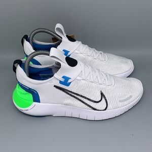 Nike Free RN NN White Volt Blue Running Shoes FB1276-104 Men's Sz 7.5 Women Sz 9